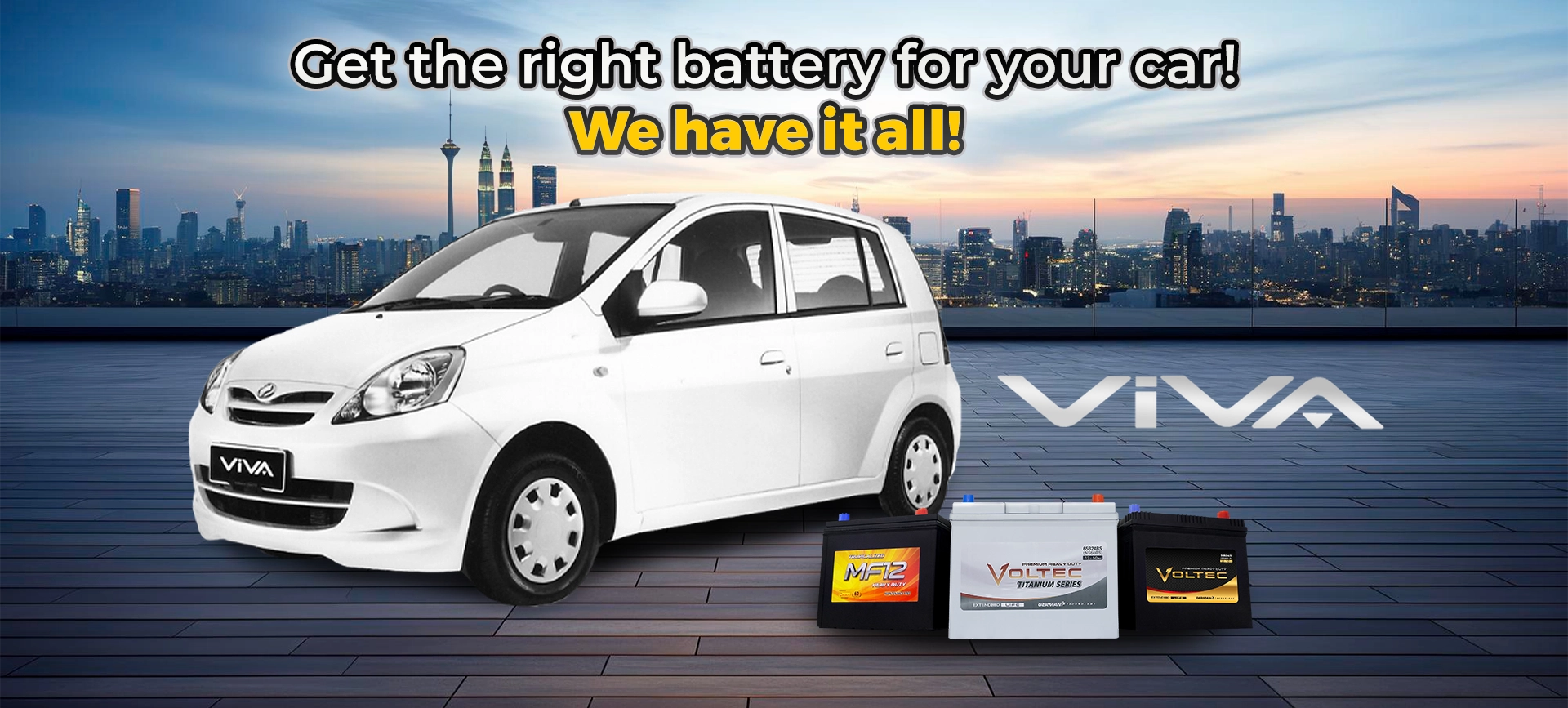 Perodua Viva car battery price