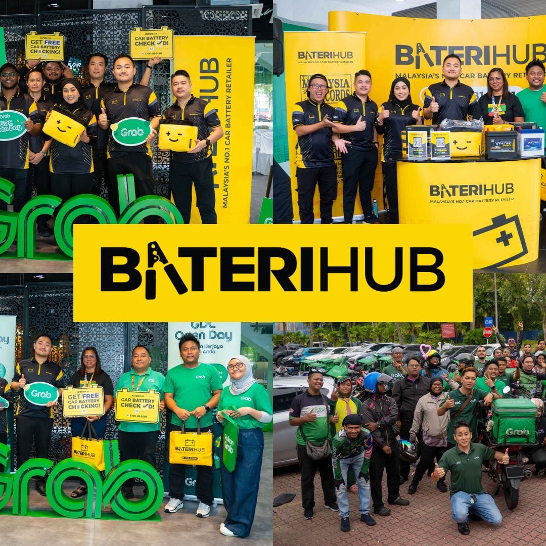Blog Post_Grab Baterihub team collaborates with Grab Malaysia for car battery check campaign, offering free inspections and giveaways.